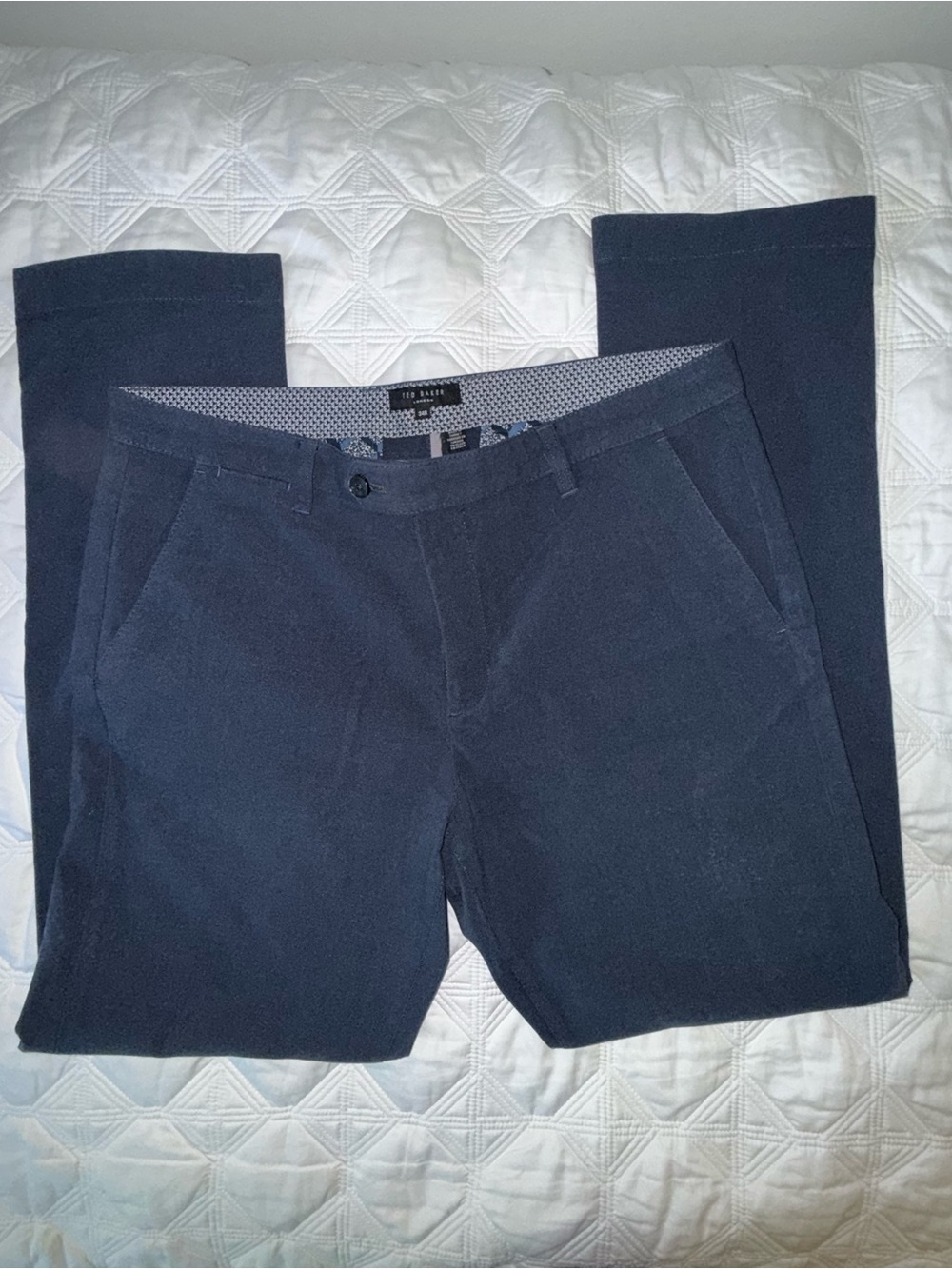 Ted Baker Men's Navy Blue Casual Pants